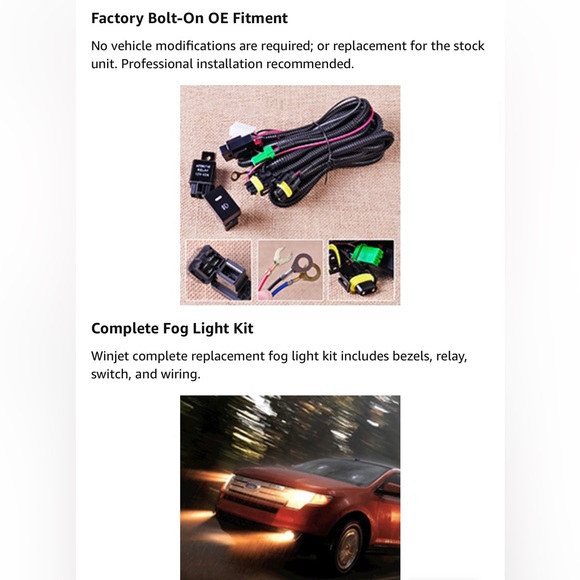 NEW Winjet OEM Series 2017 2018 2019 2020 Nissan Rogue Driving Fog Lights - Picture 4 of 11